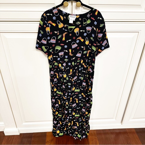 Coldwater Creek Cottagecore Girly Y2K 90’s Novelty Print Women’s Midi Dress Med - Picture 1 of 8